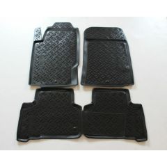 Tapis De Sol En Caoutchouc 3D Exclusive Compatible Avec Ssangyong Rexton 3 2012-2017, Système de Fixation, Bord Haut, Inodore, Noir, Antidérapant, Toutes Saisons