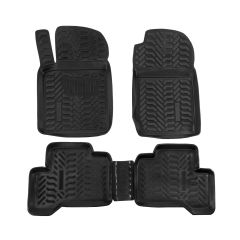 Tapis De Sol En Caoutchouc 3D Exclusive Compatible Avec Suzuki Grand Vitara 3P. Berlina 05-15, Système de Fixation, Bord Haut, Inodore, Noir, Antidérapant, Toutes Saisons