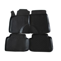 Tapis De Sol En Caoutchouc 3D Exclusive Compatible Avec Toyota Avensis 2003-2009, Système de Fixation, Bord Haut, Inodore, Noir, Antidérapant, Toutes Saisons