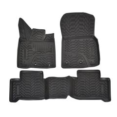 Tapis De Sol En Caoutchouc 3D Exclusive Compatible Avec Toyota Land Cruiser depuis 200 08, Système de Fixation, Bord Haut, Inodore, Noir, Antidérapant, Toutes Saisons