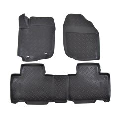 Tapis De Sol En Caoutchouc 3D Exclusive Compatible Avec Toyota RAV 4 2013-2017, Système de Fixation, Bord Haut, Inodore, Noir, Antidérapant, Toutes Saisons