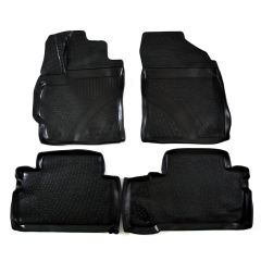 Tapis De Sol En Caoutchouc 3D Exclusive Compatible Avec Toyota Verso depuis 2012, Système de Fixation, Bord Haut, Inodore, Noir, Antidérapant, Toutes Saisons