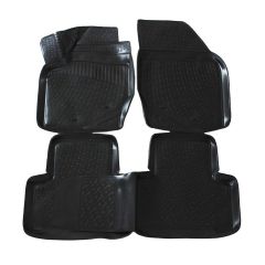 Tapis De Sol En Caoutchouc 3D Exclusive Compatible Avec Volvo XC90 2002-2014, Système de Fixation, Bord Haut, Inodore, Noir, Antidérapant, Toutes Saisons