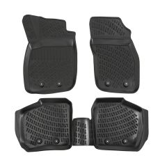 Tapis De Sol En Caoutchouc 3D Exclusive Compatible Avec Volvo S40 / V40 2 2004-2012, Système de Fixation, Bord Haut, Inodore, Noir, Antidérapant, Toutes Saisons