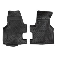 Tapis De Sol En Caoutchouc 3D Exclusive Compatible Avec Volkswagen Carawelle / Transporter / Multivan T4 1990-2003, Système de Fixation, Bord Haut, Inodore, Noir, Antidérapant, Toutes Saisons