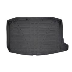 Tapis De Coffre Sur Mesure Pour  Seat Leon 4 5P. Berlina depuis 2021, Noir, Antidérapant, Bord Haut, Toutes Saisons, Adapté Animaux de Compagnie