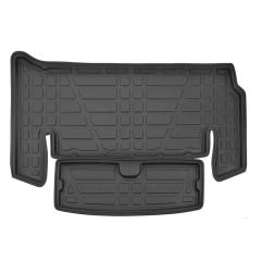 Tapis De Coffre Sur Mesure Pour  Suzuki Jimny depuis 2018 2-Teilig, Noir, Antidérapant, Bord Haut, Toutes Saisons, Adapté Animaux de Compagnie