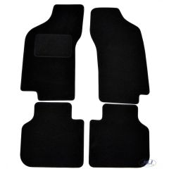 Tapis De Sol Noir Velours Sur Mesure Pour Alfa Romeo 155 1992-1998, Ajustement précis, Base Antidérapante, Renforcée Dans la Zone de la Pédale