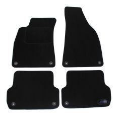 Tapis De Sol Noir Velours Sur Mesure Pour Audi A4 B6 / B7 2000-2008, Ajustement précis, Base Antidérapante, Renforcée Dans la Zone de la Pédale
