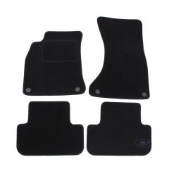 Tapis De Sol Noir Velours Sur Mesure Pour Audi A4 B8 2008-2015, Ajustement précis, Base Antidérapante, Renforcée Dans la Zone de la Pédale
