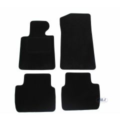 Tapis De Sol Noir Velours Sur Mesure Pour Bmw 3 Series E46 1998-2005, Ajustement précis, Base Antidérapante, Renforcée Dans la Zone de la Pédale