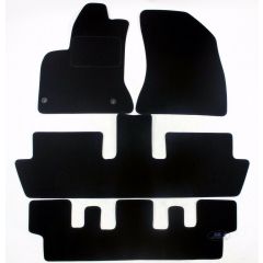 Tapis De Sol Noir Velours Sur Mesure Pour Citroen C4 Grand Picasso 2006-2013, Ajustement précis, Base Antidérapante, Renforcée Dans la Zone de la Pédale