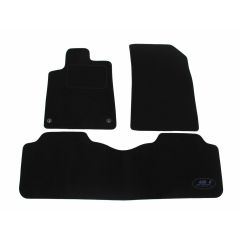 Tapis De Sol Noir Velours Sur Mesure Pour Citroen C5 2001-2008, Ajustement précis, Base Antidérapante, Renforcée Dans la Zone de la Pédale
