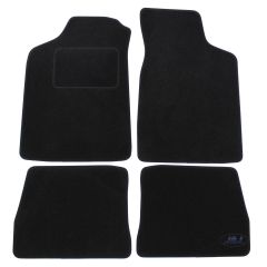 Tapis De Sol Noir Velours Sur Mesure Pour Citroen Saxo 4P. Berlina 1996-2004, Ajustement précis, Base Antidérapante, Renforcée Dans la Zone de la Pédale