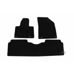 Tapis De Sol Noir Velours Sur Mesure Pour Citroen C5 2008-2017, Ajustement précis, Base Antidérapante, Renforcée Dans la Zone de la Pédale