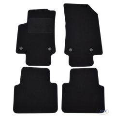 Tapis De Sol Noir Velours Sur Mesure Pour Citroen C3 Aircross 2 depuis 2017, Ajustement précis, Base Antidérapante, Renforcée Dans la Zone de la Pédale