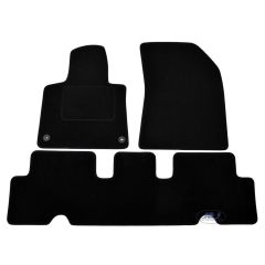 Tapis De Sol Noir Velours Sur Mesure Pour Citroen C4 Picasso depuis 2014 / C4 Spacetourer depuis 2018, Ajustement précis, Base Antidérapante, Renforcée Dans la Zone de la Pédale