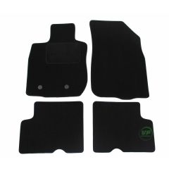 Tapis De Sol Noir Velours Sur Mesure Pour Dacia Matten 4-Pcs Bef. Rund, Ajustement précis, Base Antidérapante, Renforcée Dans la Zone de la Pédale