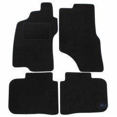 Tapis De Sol Noir Velours Sur Mesure Pour Fiat Seicento 1998-2009, Ajustement précis, Base Antidérapante, Renforcée Dans la Zone de la Pédale