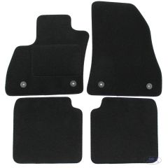 Tapis De Sol Noir Velours Sur Mesure Pour Fiat 500L depuis 2012, Ajustement précis, Base Antidérapante, Renforcée Dans la Zone de la Pédale