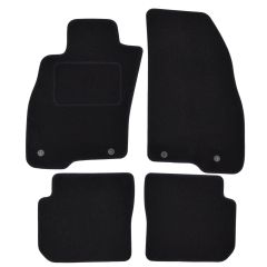 Tapis De Sol Noir Velours Sur Mesure Pour Fiat Punto 2012-2018, Ajustement précis, Base Antidérapante, Renforcée Dans la Zone de la Pédale