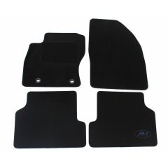 Tapis De Sol Noir Velours Sur Mesure Pour Ford Focus 2 2005-2010, Ajustement précis, Base Antidérapante, Renforcée Dans la Zone de la Pédale