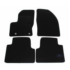 Tapis De Sol Noir Velours Sur Mesure Pour Ford Focus C-Max 2003-2010, Ajustement précis, Base Antidérapante, Renforcée Dans la Zone de la Pédale