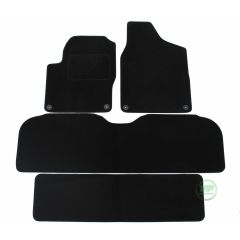 Tapis De Sol Noir Velours Sur Mesure Pour Ford Galaxy 7 Posti 1994-2006, Ajustement précis, Base Antidérapante, Renforcée Dans la Zone de la Pédale