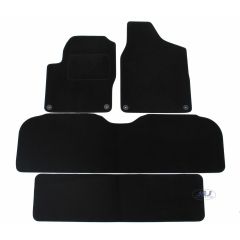 Tapis De Sol Noir Velours Sur Mesure Pour Ford Alhambra 7-places 1995-2006, Ajustement précis, Base Antidérapante, Renforcée Dans la Zone de la Pédale