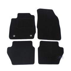 Tapis De Sol Noir Velours Sur Mesure Pour Ford Fiesta 7 2008-2017, Ajustement précis, Base Antidérapante, Renforcée Dans la Zone de la Pédale