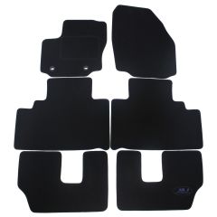 Tapis De Sol Noir Velours Sur Mesure Pour Ford Galaxy 2006-2015, Ajustement précis, Base Antidérapante, Renforcée Dans la Zone de la Pédale
