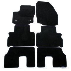 Tapis De Sol Noir Velours Sur Mesure Pour Ford S-Max depuis 2016, Ajustement précis, Base Antidérapante, Renforcée Dans la Zone de la Pédale