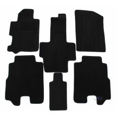 Tapis De Sol Noir Velours Sur Mesure Pour Honda FR-V 2004-2009, Ajustement précis, Base Antidérapante, Renforcée Dans la Zone de la Pédale