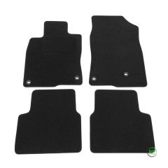 Tapis De Sol Noir Velours Sur Mesure Pour Honda Civic 2016-2021, Ajustement précis, Base Antidérapante, Renforcée Dans la Zone de la Pédale