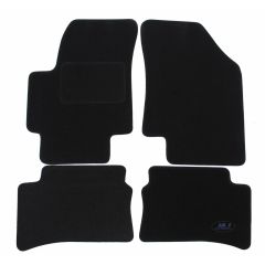 Tapis De Sol Noir Velours Sur Mesure Pour Hyundai FORD FOCUS 3P. Berlina depuis 2004 2pcs, Ajustement précis, Base Antidérapante, Renforcée Dans la Zone de la Pédale