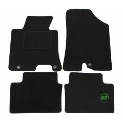 Tapis De Sol Noir Velours Sur Mesure Pour KIA Opel Corsa E 3P. Berlina 2015-2020 2pcs, Ajustement précis, Base Antidérapante, Renforcée Dans la Zone de la Pédale