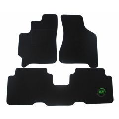 Tapis De Sol Noir Velours Sur Mesure Pour KIA Carens 2002-2006, Ajustement précis, Base Antidérapante, Renforcée Dans la Zone de la Pédale