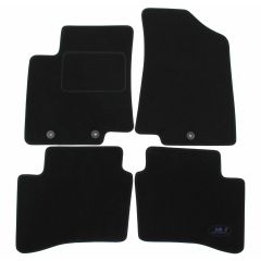 Tapis De Sol Noir Velours Sur Mesure Pour Kia Rio 2011-2017, Ajustement précis, Base Antidérapante, Renforcée Dans la Zone de la Pédale