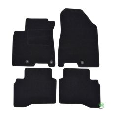 Tapis De Sol Noir Velours Sur Mesure Pour Kia Niro depuis 2017 4-Pcs, Ajustement précis, Base Antidérapante, Renforcée Dans la Zone de la Pédale