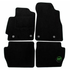 Tapis De Sol Noir Velours Sur Mesure Pour Mazda 2 2007-2014, Ajustement précis, Base Antidérapante, Renforcée Dans la Zone de la Pédale