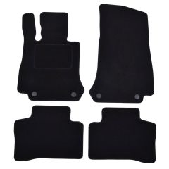 Tapis De Sol Noir Velours Sur Mesure Pour Mercedes GLC X253 / C253 depuis 2016, Ajustement précis, Base Antidérapante, Renforcée Dans la Zone de la Pédale