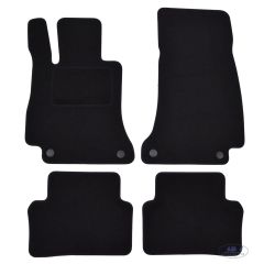 Tapis De Sol Noir Velours Sur Mesure Pour Mercedes E-Klasse W213 2016-2023, Ajustement précis, Base Antidérapante, Renforcée Dans la Zone de la Pédale