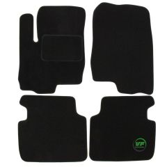 Tapis De Sol Noir Velours Sur Mesure Pour Mitsubishi Colt 2002-2012, Ajustement précis, Base Antidérapante, Renforcée Dans la Zone de la Pédale
