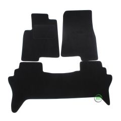 Tapis De Sol Noir Velours Sur Mesure Pour Mitsubishi Pajero 2007-2018, Ajustement précis, Base Antidérapante, Renforcée Dans la Zone de la Pédale