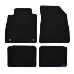 Tapis De Sol Noir Velours Sur Mesure Pour Nissan Micra K14 depuis 2017, Ajustement précis, Base Antidérapante, Renforcée Dans la Zone de la Pédale