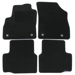 Tapis De Sol Noir Velours Sur Mesure Pour Opel Astra K depuis 2015, Ajustement précis, Base Antidérapante, Renforcée Dans la Zone de la Pédale