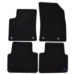 Tapis De Sol Noir Velours Sur Mesure Pour Opel Crossland X depuis 2017, Ajustement précis, Base Antidérapante, Renforcée Dans la Zone de la Pédale