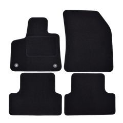 Tapis De Sol Noir Velours Sur Mesure Pour Opel Grandland X depuis 2017, Ajustement précis, Base Antidérapante, Renforcée Dans la Zone de la Pédale