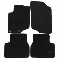 Tapis De Sol Noir Velours Sur Mesure Pour Peugeot 207 2006-2012, Ajustement précis, Base Antidérapante, Renforcée Dans la Zone de la Pédale