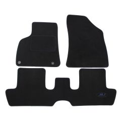 Tapis De Sol Noir Velours Sur Mesure Pour Peugeot 3008 2009-2016, Ajustement précis, Base Antidérapante, Renforcée Dans la Zone de la Pédale